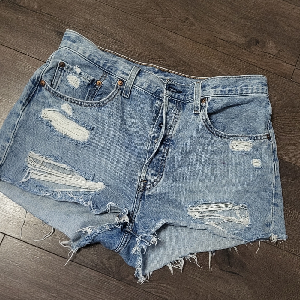 Distressed Denim Women Shorts